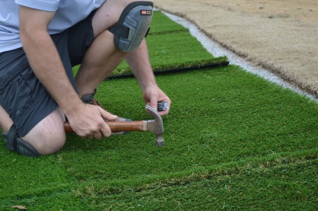 Kennewick artificial grass installation - infill